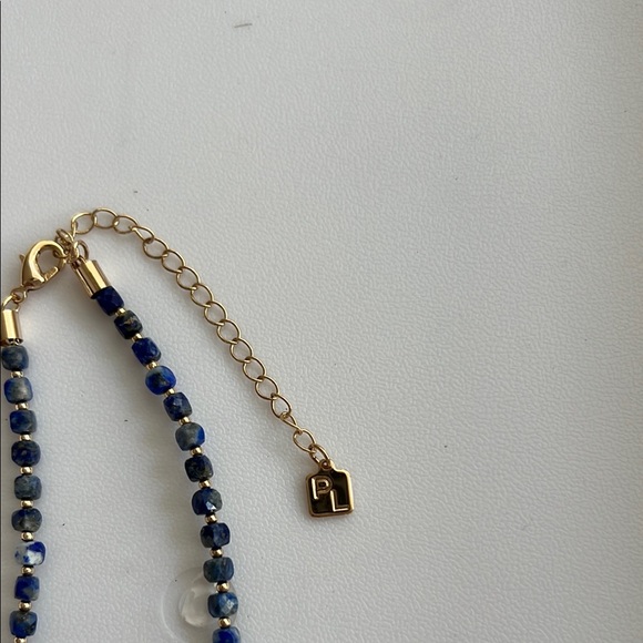 Elegant Blue and Genuine Freshwater Pearl Necklace - Picture 3 of 5